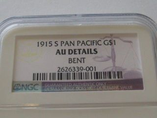 1915 - S Pan Pacific G$1 Gold Dollar Commemorative Ngc Bent Rare [263] photo
