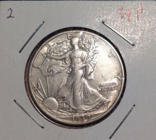 1939 Walking Liberty 90% Silver Half Dollar photo
