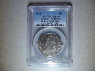 Pcgs 1834 Capped Bust 50c Half Dollar Small Date Small Letters photo