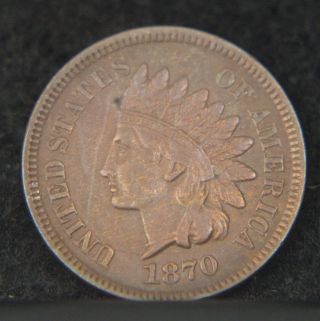 1870 Indian Head Cent (b8130) photo