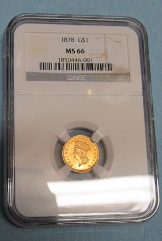 1878 P Gold Dollar Ms 66 Ngc 1 Of 5 Make Offer Never Available photo