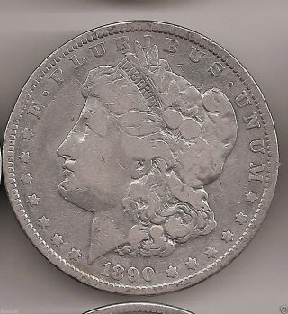 1890 - P Silver Morgan Dollar photo