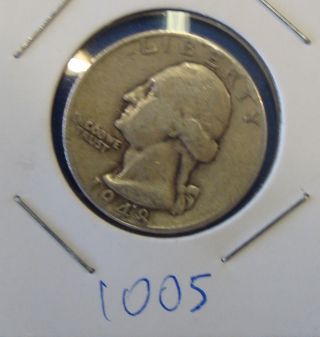 1948 P Washington Silver Quarter photo
