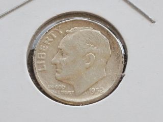 1952 - S Roosevelt Dime 90% Silver U.  S.  Coin D0027 photo