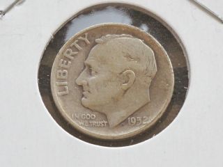 1952 - S Roosevelt Dime 90% Silver U.  S.  Coin D0028 photo