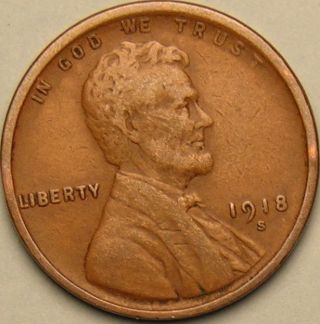 1918 S Lincoln Wheat Penny,  Ab - 730 photo