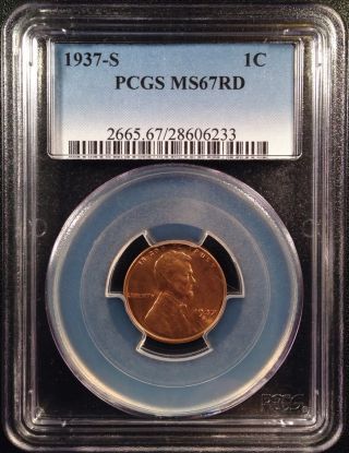 1937 - S Lincoln Wheat One Cent Pcgs Ms67rd    28606233 photo
