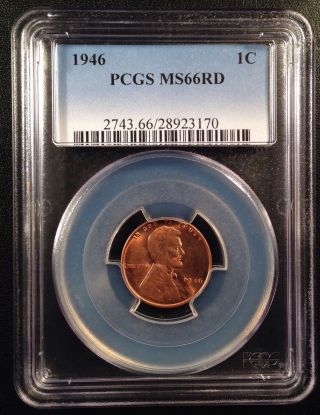 1946 Lincoln Wheat One Cent Pcgs Ms66rd    28923170 photo