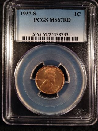 1937 - S Lincoln Wheat One Cent Pcgs Ms67rd   25338733 photo
