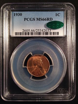 1930 Lincoln Wheat One Cent Pcgs Ms66rd Cac   25342033 photo