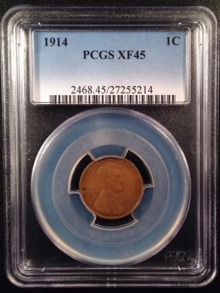1914 Lincoln Wheat One Cent Pcgs Xf45   27255214 photo