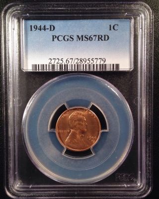 1944 - D Lincoln Wheat One Cent Pcgs Ms67rd    28955779 photo