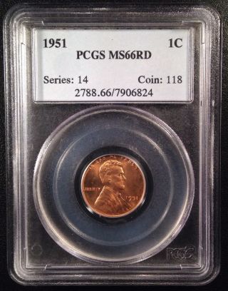 1951 Lincoln Wheat One Cent Pcgs Ms66rd    7906824 photo