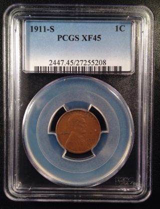 1911 - S Lincoln Wheat One Cent Pcgs Xf45    27255208 photo