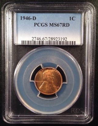 1946 - D Lincoln Wheat One Cent Pcgs Ms67rd    28923192 photo
