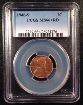 1946 - S Lincoln Wheat One Cent Pcgs Ms66+rd    28924376 photo