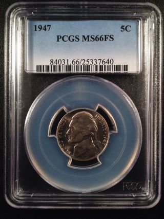 1947 Jefferson Nickel Five Cent Pcgs Ms66fs   25337640 photo