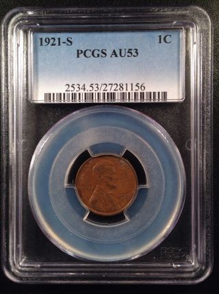1921 - S Lincoln Wheat One Cent Pcgs Au53   27281156 photo