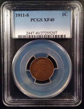 1911 - S Lincoln Wheat One Cent Pcgs Xf40    27255207 photo