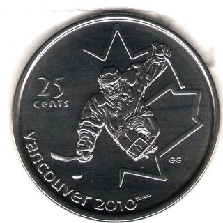 2009 Canada Uncirculated 25 Cent Commemorative Ice Sledge Hockey Quarer photo