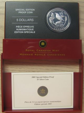 2004 Proof $5 Saskatchewan Centenary Canada.  9999 Silver Coin Only photo