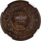 1861 Nova Scotia Cent 1c - Pattern Ns - 8 - Large Rosebud - Ngc Sp63bn - Rare Coins: Canada photo 3