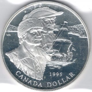 Tmm 1995 Silver Canada Commemorative Dollar Hudson Bay Co.  Proof photo
