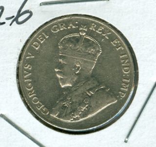 1926 Near - 6 Canada 5 Cents Au Grade. photo