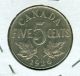 1926 Near - 6 Canada 5 Cents Au Grade. Coins: Canada photo 1