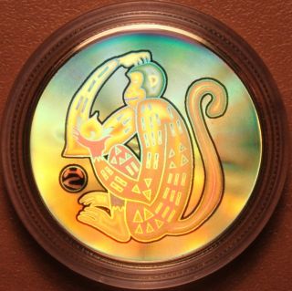 Canada 2004 18k $150 Gold Hologram Coin; Year Of The Monkey Limited Mintage photo