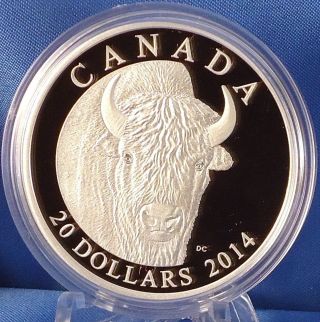 Canada 2014 Bison: A Portrait,  1 Oz Pure Silver Mintage 7,  500 Coin 1 In Series photo