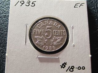 Canada 1935 Extremely Fine Five Cent photo