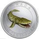 Canada 2014 Prehistoric Creatures Tiktaalik,  25 - Ct Coloured Glow - In - Dark Coin Coins: Canada photo 3