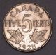 Canada 1928 Five Cents Choice Au Old Coin N4 - 168 Coins: Canada photo 5