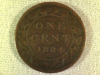 1884 Canada Large Cent photo