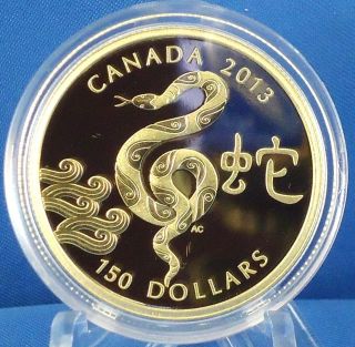 2013 Year Of The Snake 18 - Karat Gold Coin 75% Gold,  25% Silver Low Mintage 2,  500 photo