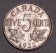 Canada 1922 Five Cents Variety Flat Rim About Uncirculated Coin N1 - 118 Coins: Canada photo 5