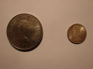 1982 $1 Constitution Canada Dollar Plus A Bonus Silver Dime photo