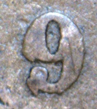 1859 Canada Large Cent Dpn9 T2 Holed photo