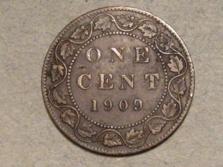 1909 Canadian Large Cent (xf) 6097 photo