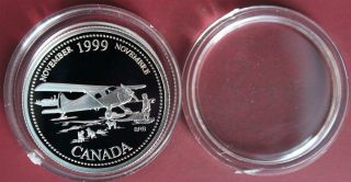 Millenium 25 Cent Proof 1999 November Canada Silver 925% 5.  9gr photo