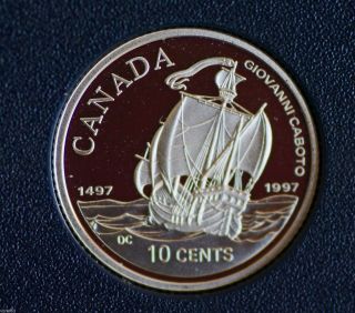 1997 Canada 10 Cent Proof Coin - Cabot 500th Anniversary Commemorative photo