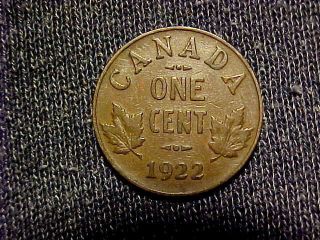1922 Canadian Small Cent 