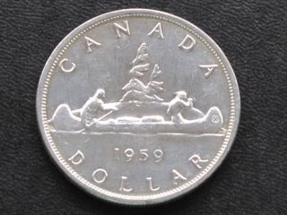 1959 Canada Silver Dollar Canadian Coin A4243 photo