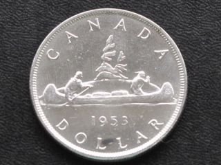1953 Canada Silver Dollar Canadian Coin A4239 photo
