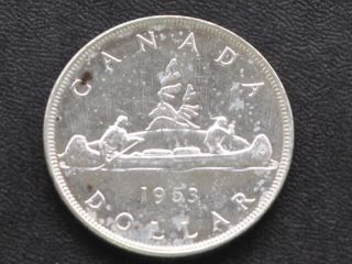 1953 Canada Silver Dollar Canadian Coin A4234 photo