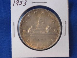 1953 Canada Fwl Silver Dollar Canadian B2826 photo