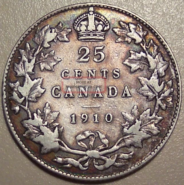 1910 Canada 25 Cents Coins: Canada photo