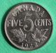 1922 Canadian Imperial Crowned Two Leaf Nickel 5 Cent Piece Ms Coins: Canada photo 3