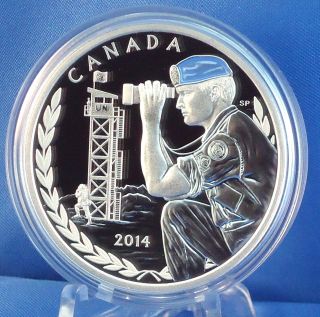 Canada 2014 50th Anniversary Of Canadian Peacekeeping In Cyprus 1 Oz Pure Silver photo